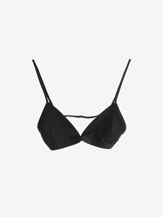 Black bra, front view