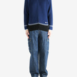 Blue sweater, full body view