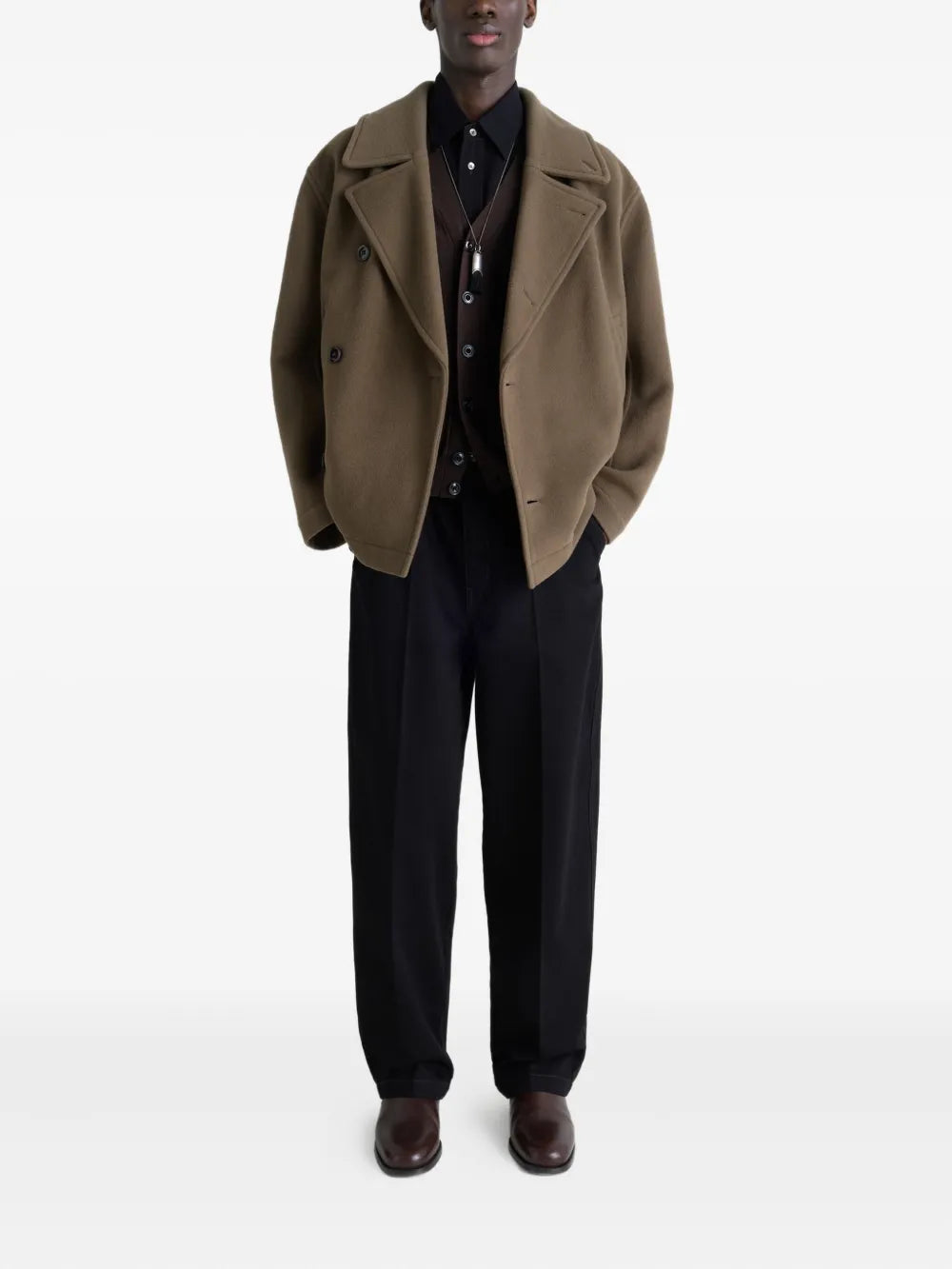 LEMAIRE - Men Boxy Peacoat Jacket – Atelier New York LEMAIRE - Men Boxy Peacoat Jacket – Atelier New York