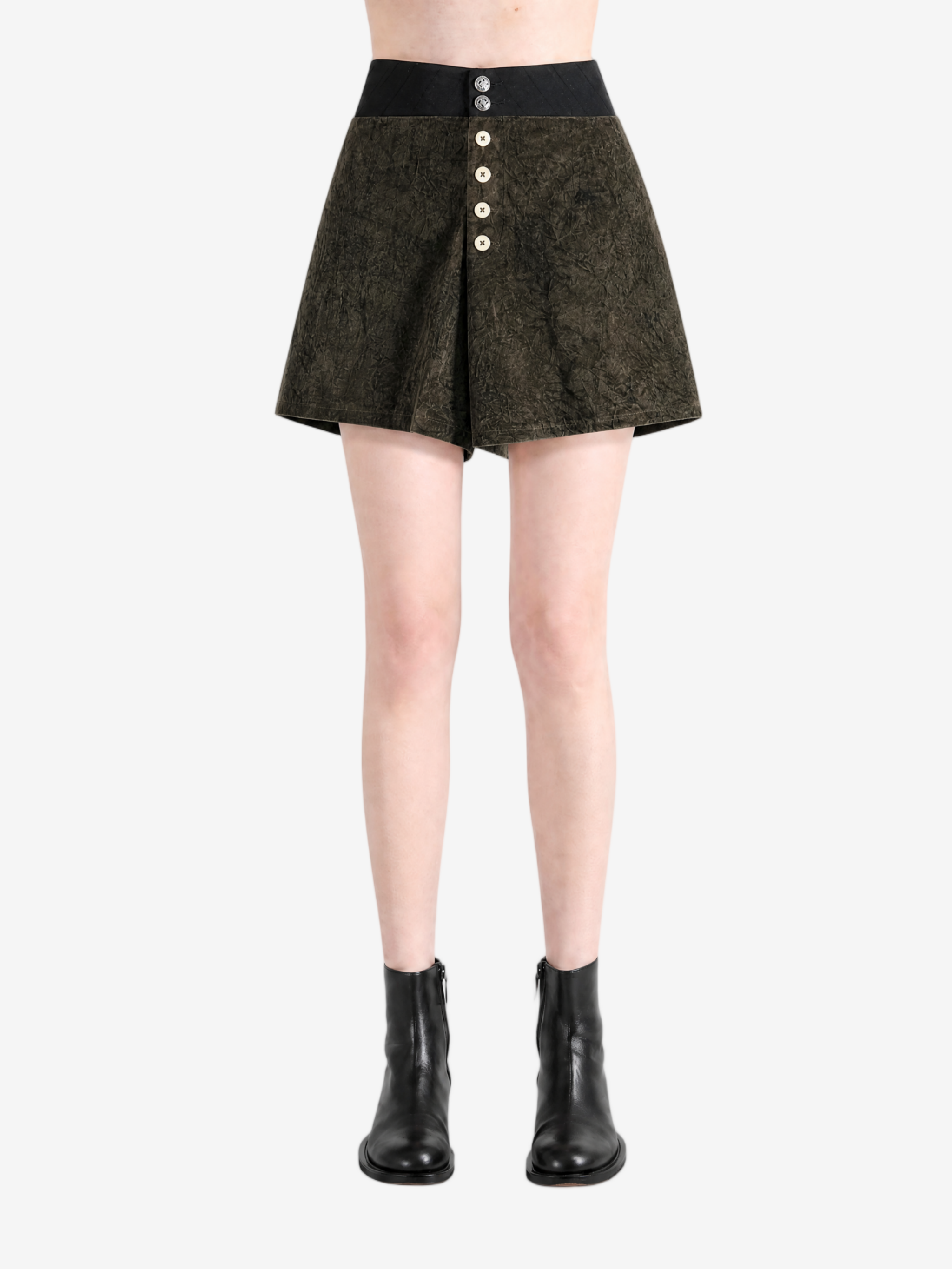 Green skirts,full body view