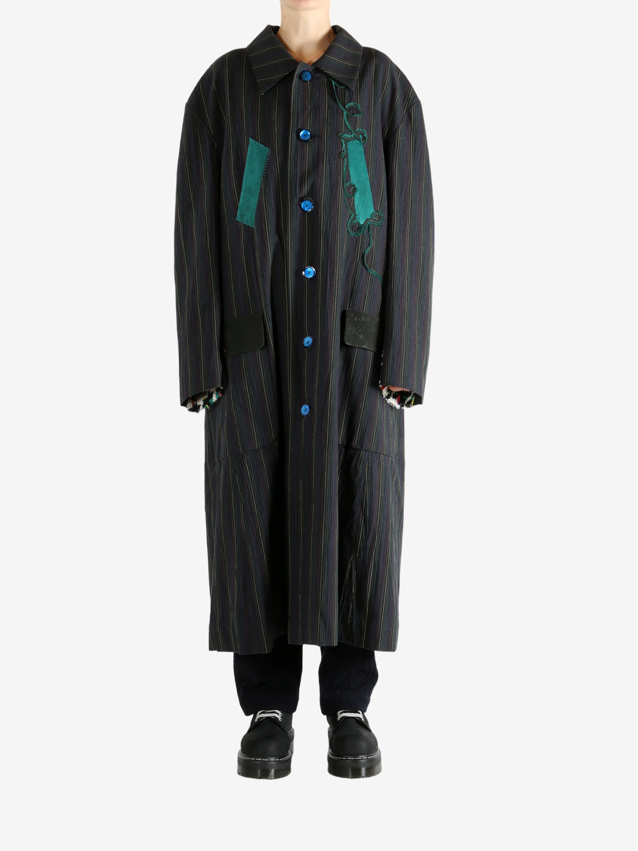 Black coat, full body view