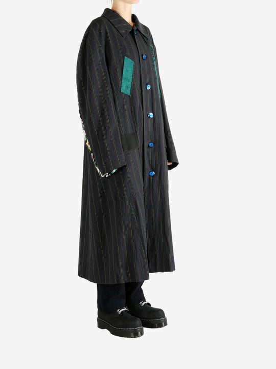 Black coat, full body view