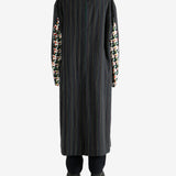 Black coat, full body view