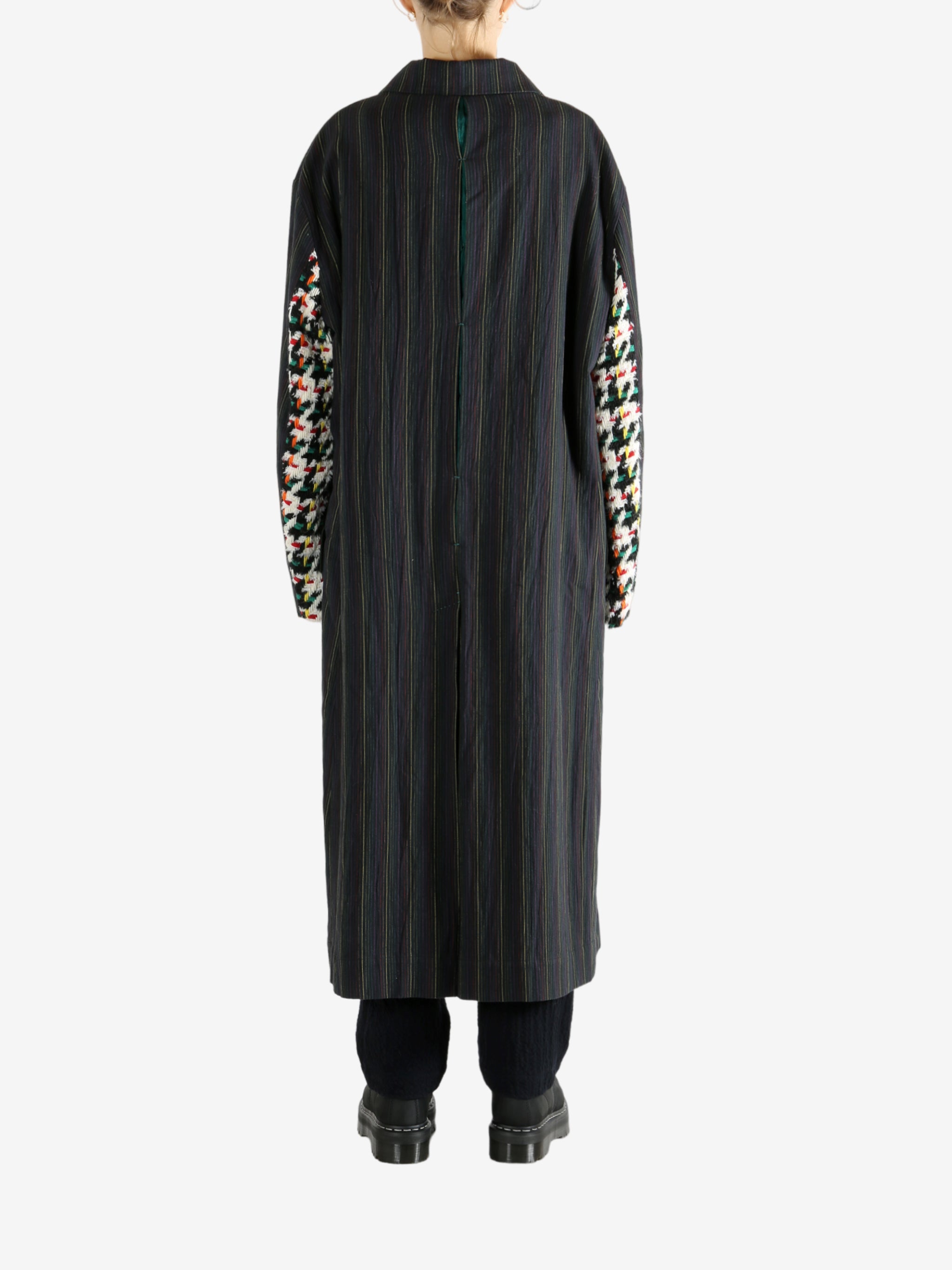 Black coat, full body view