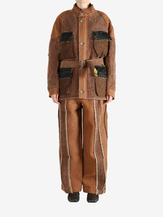 Brown jacket,full body view