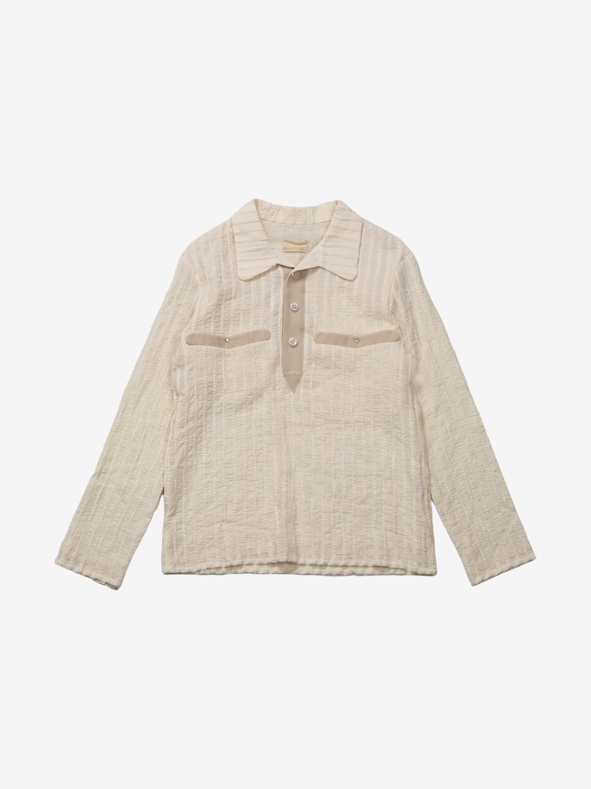 Tan shirt, front view