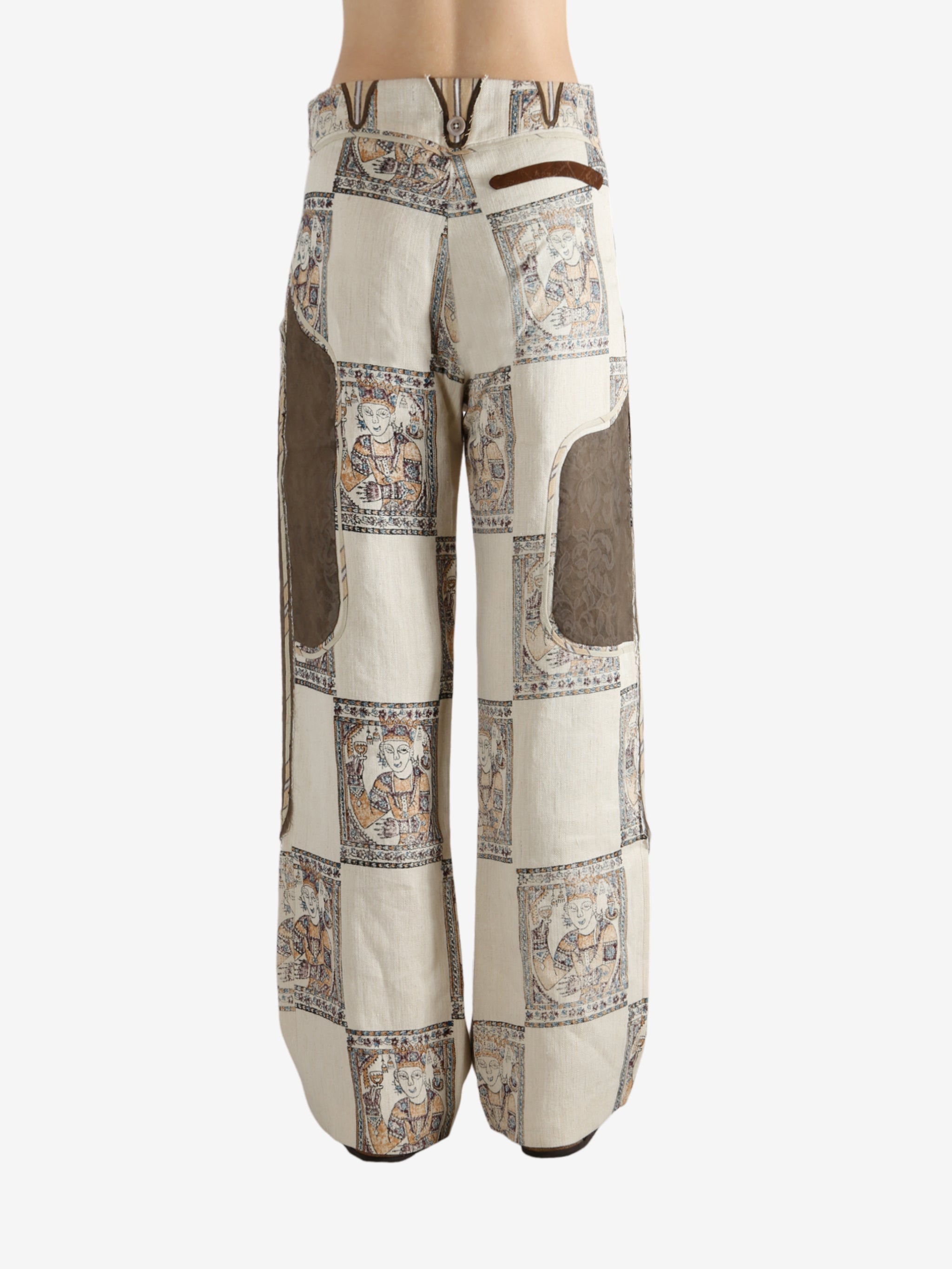 Grey pants, worn by a person, showing the pants's fit