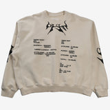 White sweatshirt, front view