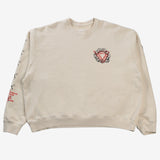 White sweatshirt, front view