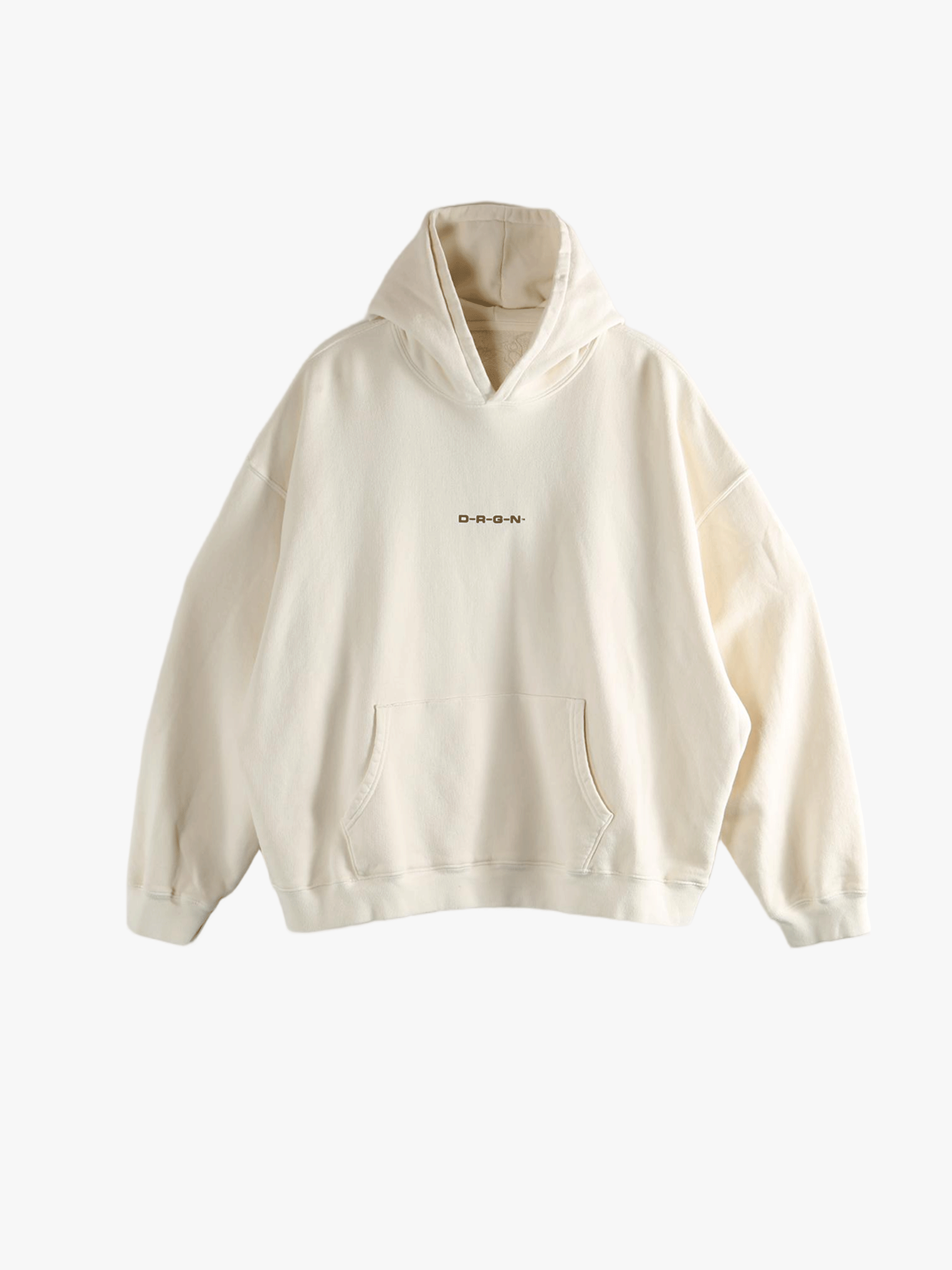 White hoodie, front view