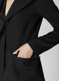 YOHJI YAMAMOTO Women Stole Detail Single Jacket