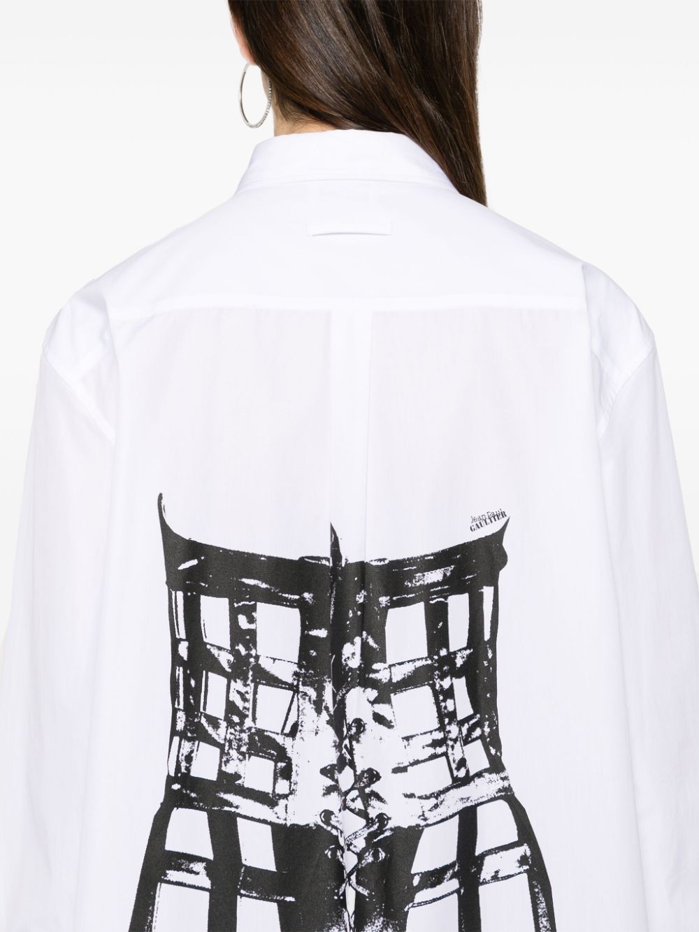 JEAN PAUL GAULTIER Women Printed "Cage Tompe L "CeiL" Popeline Shirt