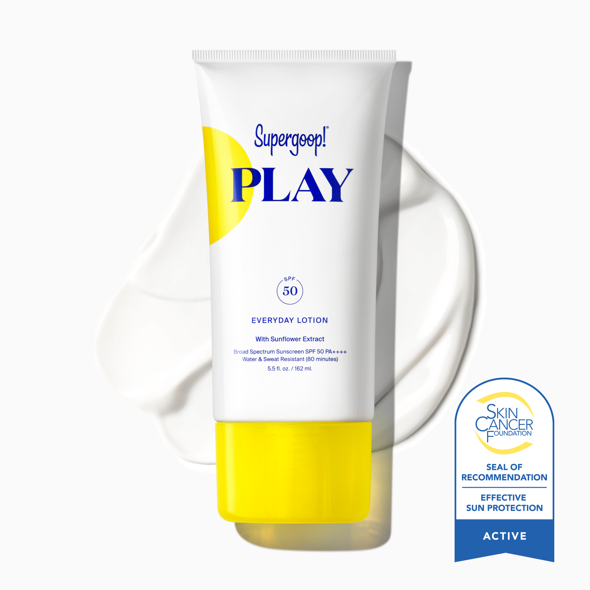 White lotion, front view