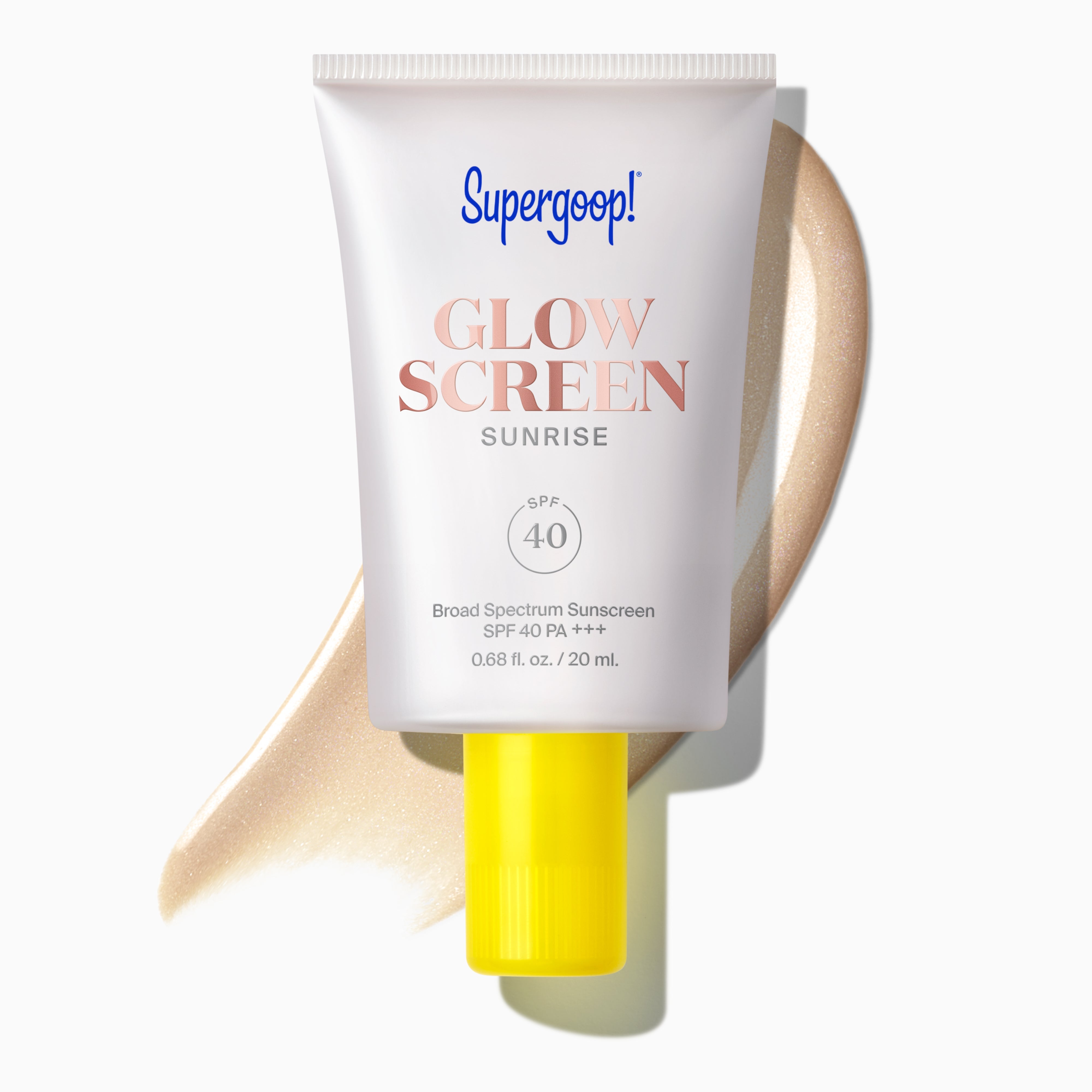 White sunscreen, front view