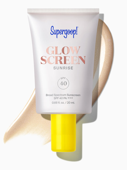 White sunscreen, front view
