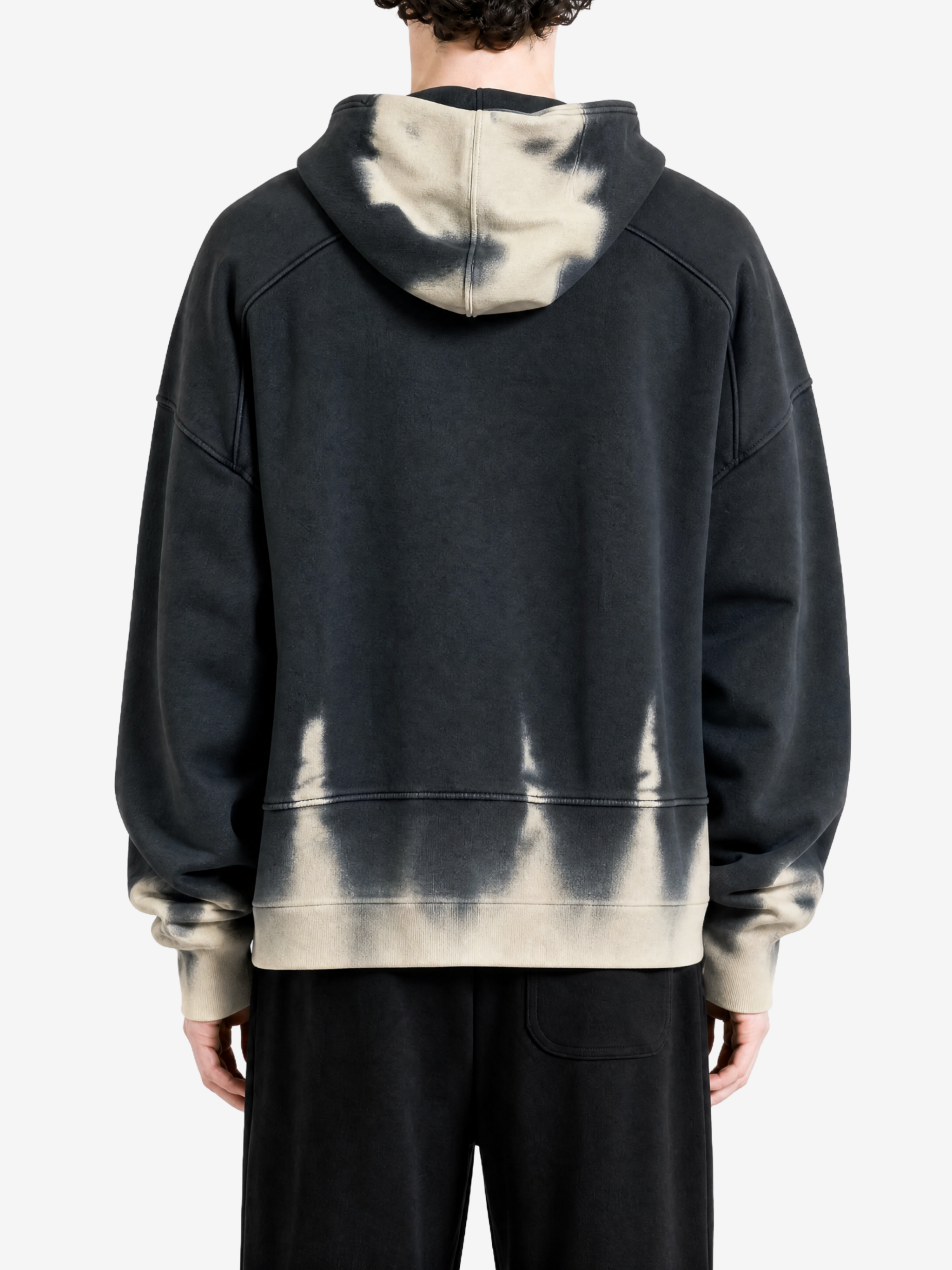 Black hoodie, full body view
