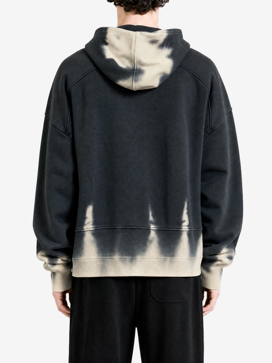 Black hoodie, full body view