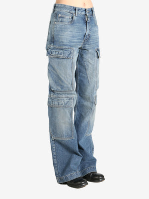 RICK OWENS DRKSHDW - Women Denim Double Cargo Jeans