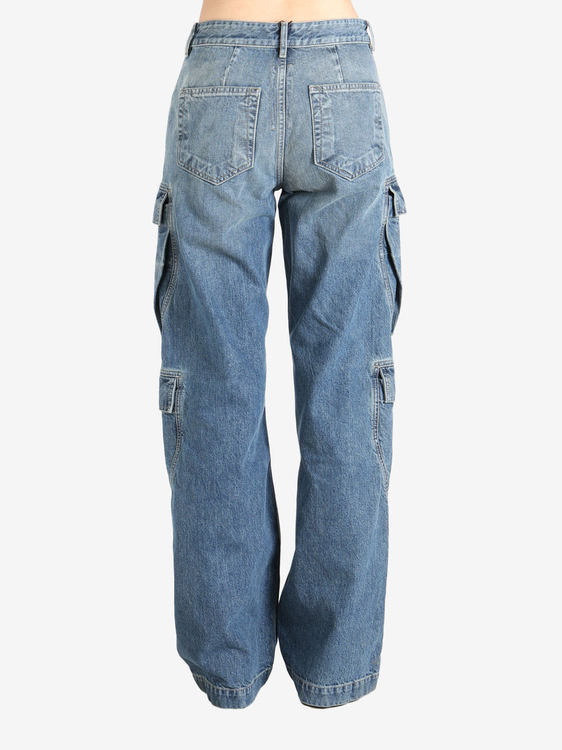 RICK OWENS DRKSHDW - Women Denim Double Cargo Jeans