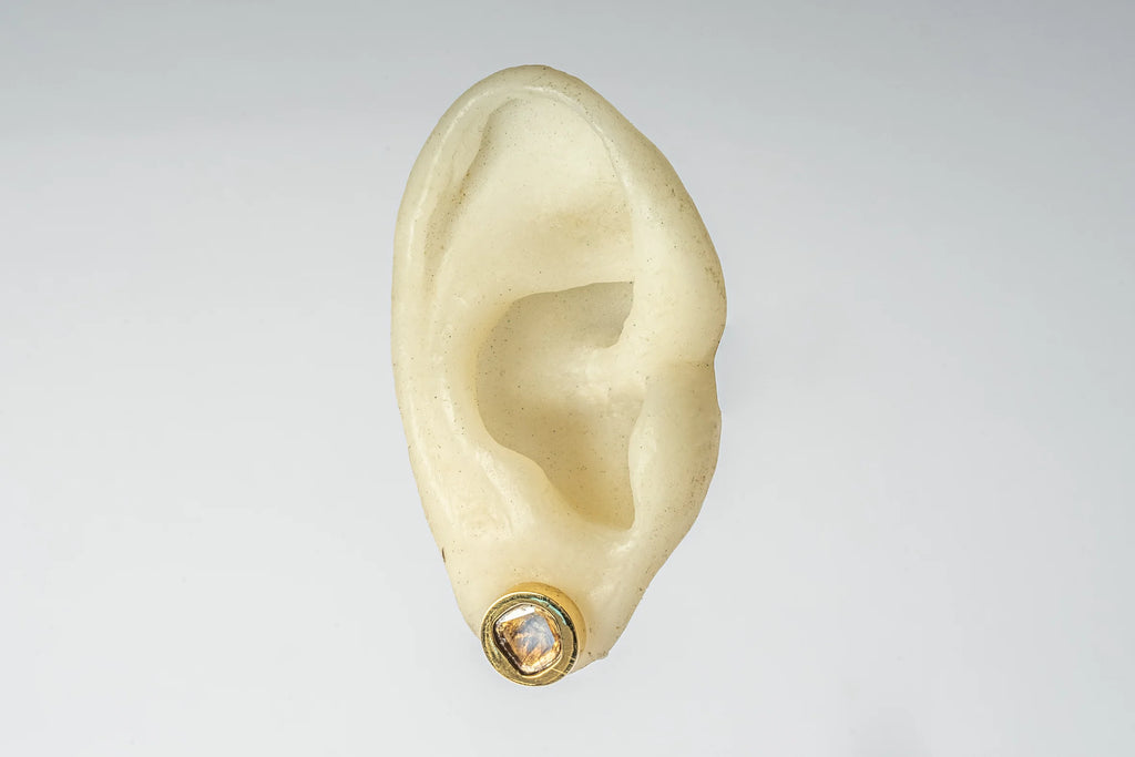 PARTS OF FOUR Stud Earring (0.4 CT, Diamond Slab, YGA+DIA)