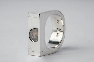 PARTS OF FOUR Plate Ring Single (0.4 CT, Diamond Slab, 9mm, PA+DIA)