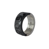 PARTS OF FOUR - Sistema Ring (Terrestrial Surfaced, 0.4 CT, 4 Polished Black Diamond Slabs, 9mm, MA+KA+PBLKDIA)