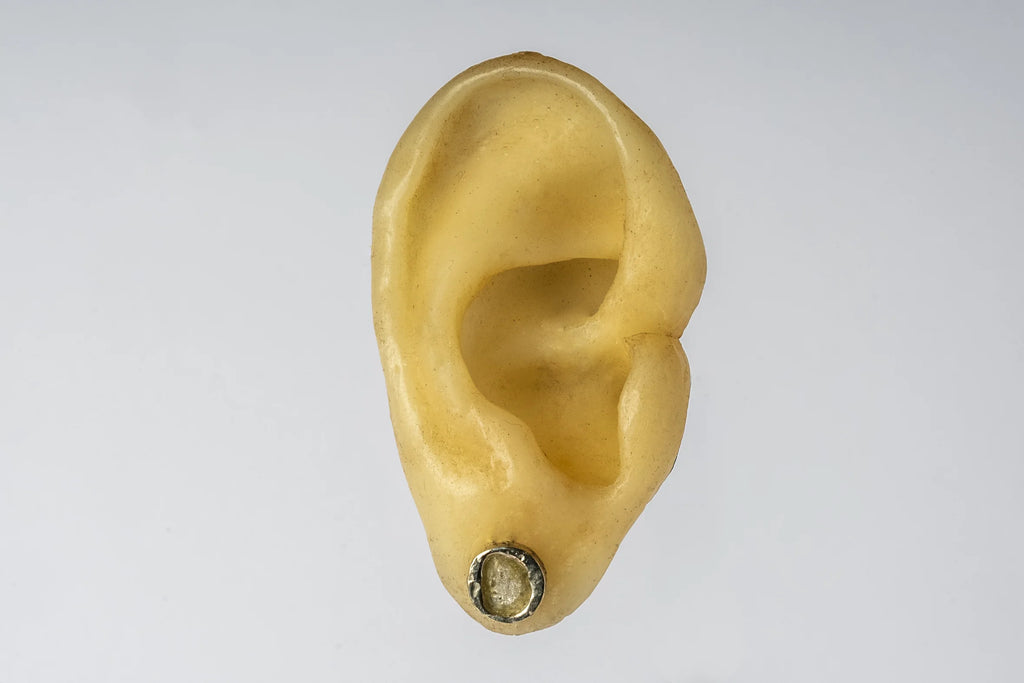 PARTS OF FOUR Stud Earring (Fuse, 0.2 CT, Yellow Diamond Slab, DA10KW+YDIA)