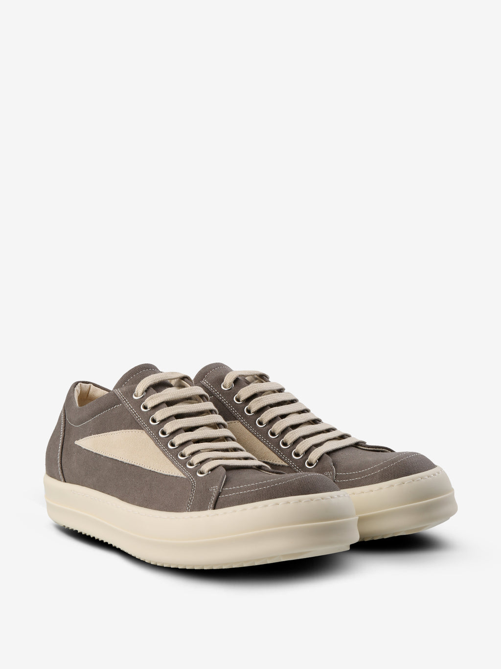 Brown sneakers, side view