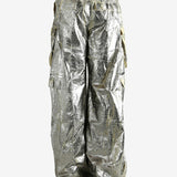 Grey pants, back view