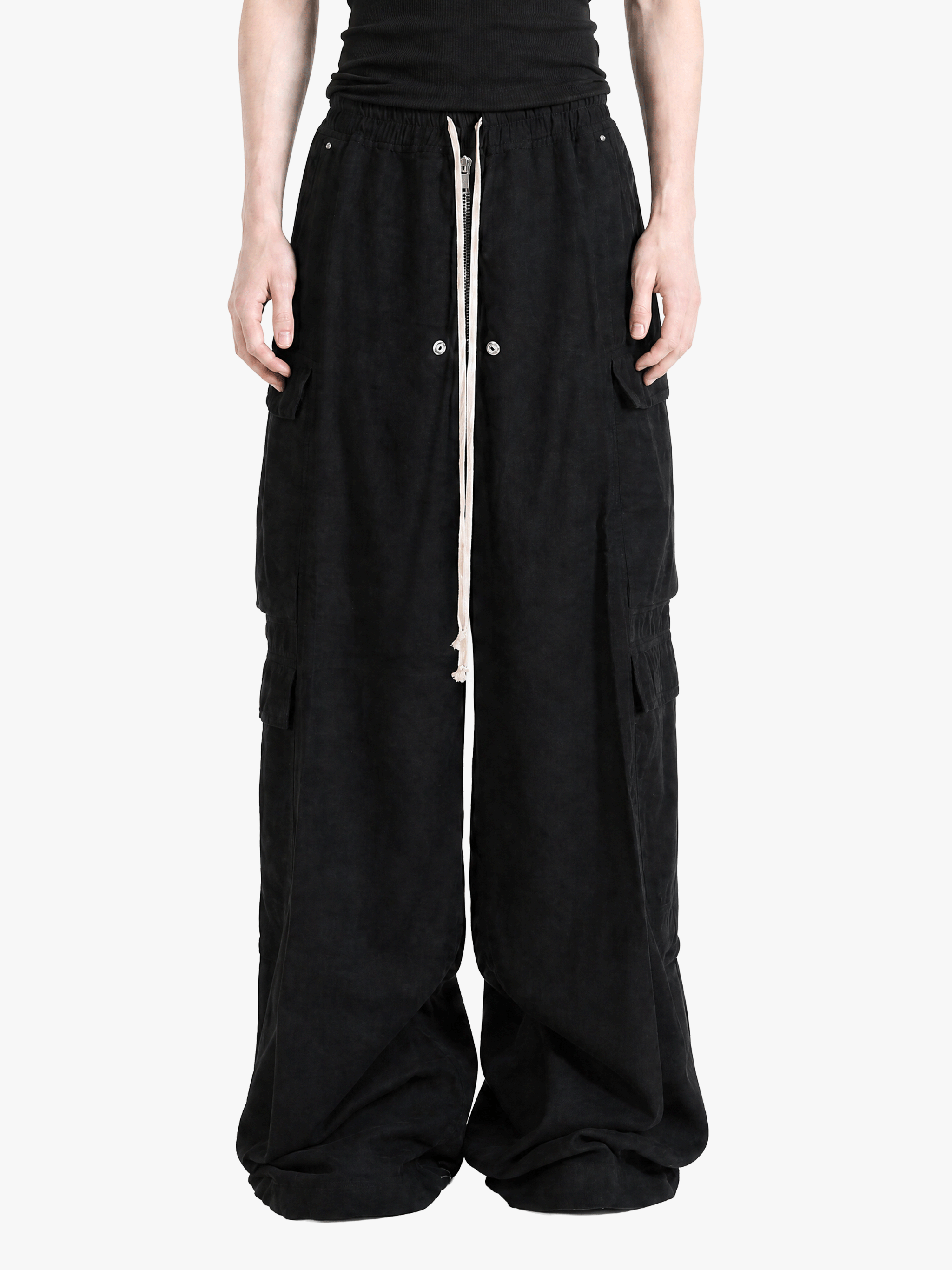 Black pants, full body view