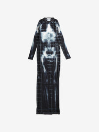 JEAN PAUL GAULTIER - Women Printed "Squeletor" Mesh Long Dress