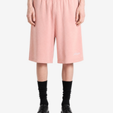 Pink shorts, full body view