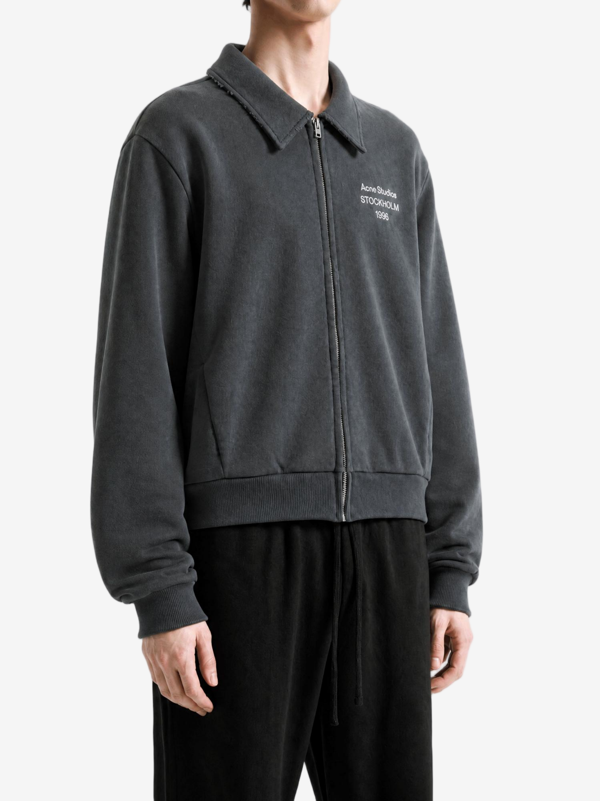 Black hoodie, full body view