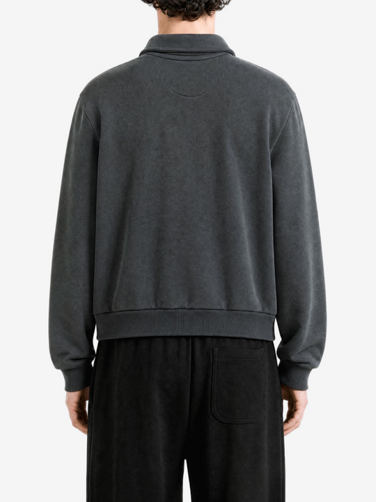 Black hoodie, full body view