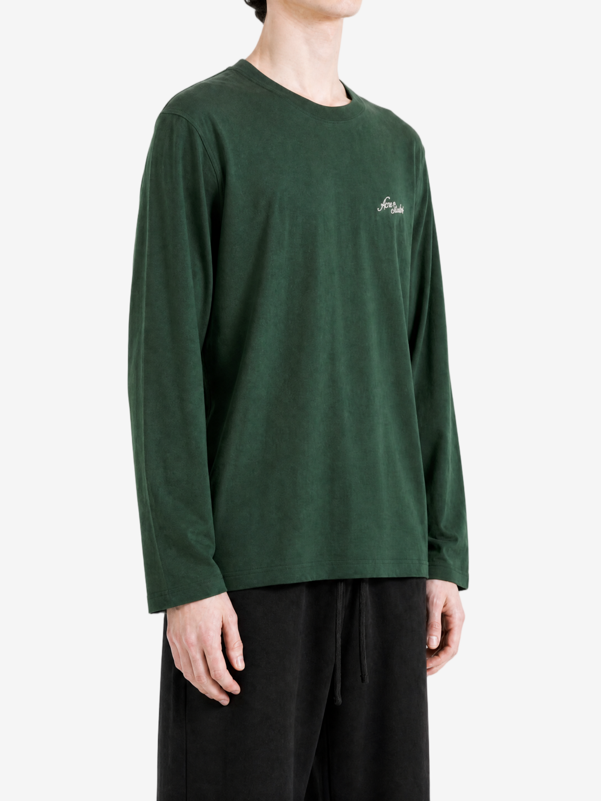 Green t-shirt, full body view