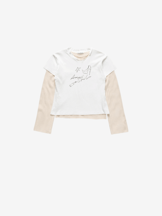 White t-shirt, front view