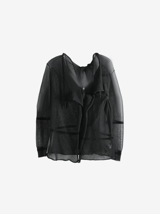 Black shirt, front view