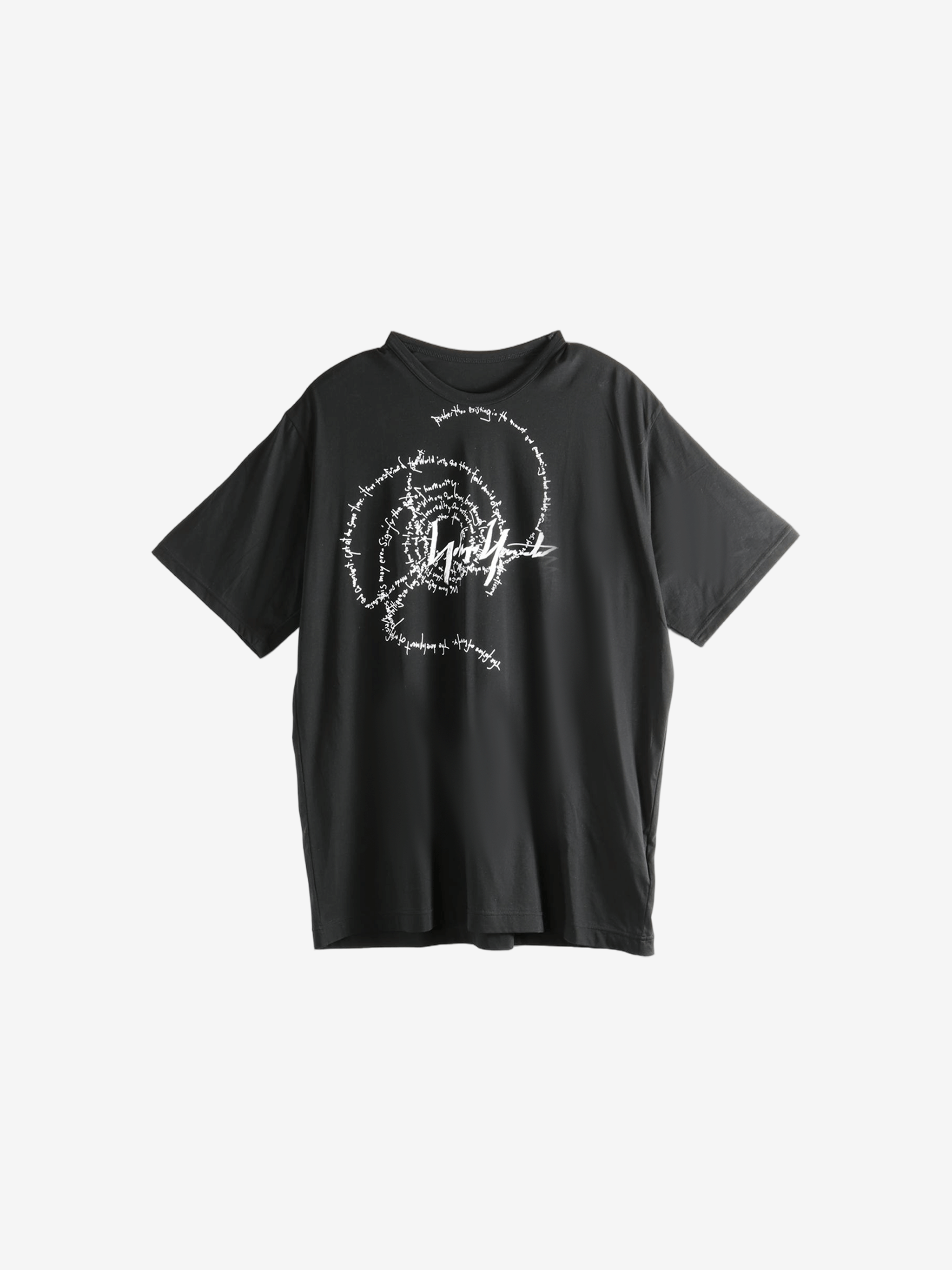 Black t-shirt, front view