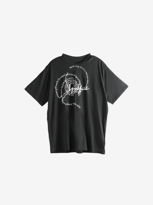 Black t-shirt, front view