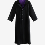 Black coat, front view