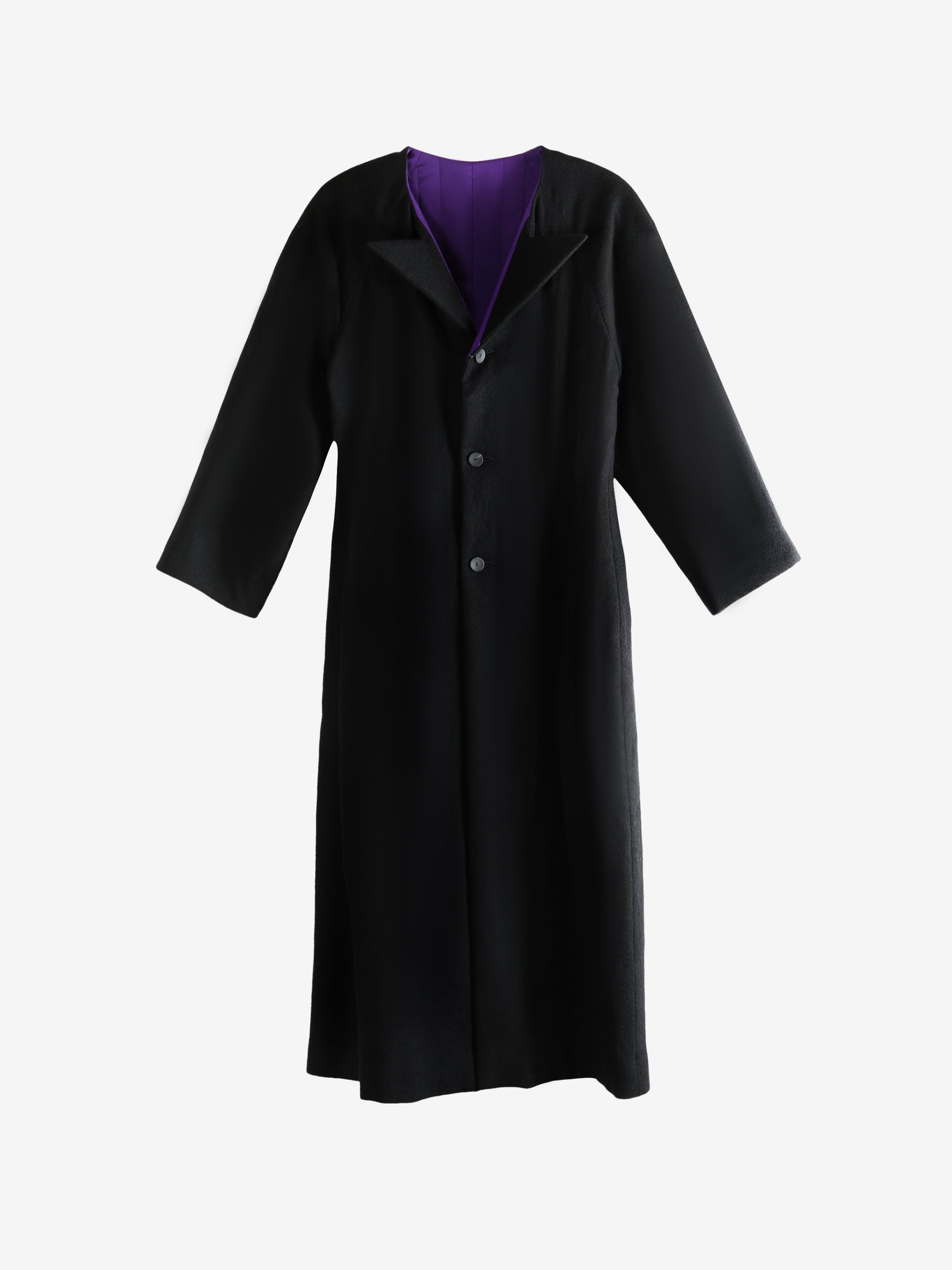 Black coat, front view