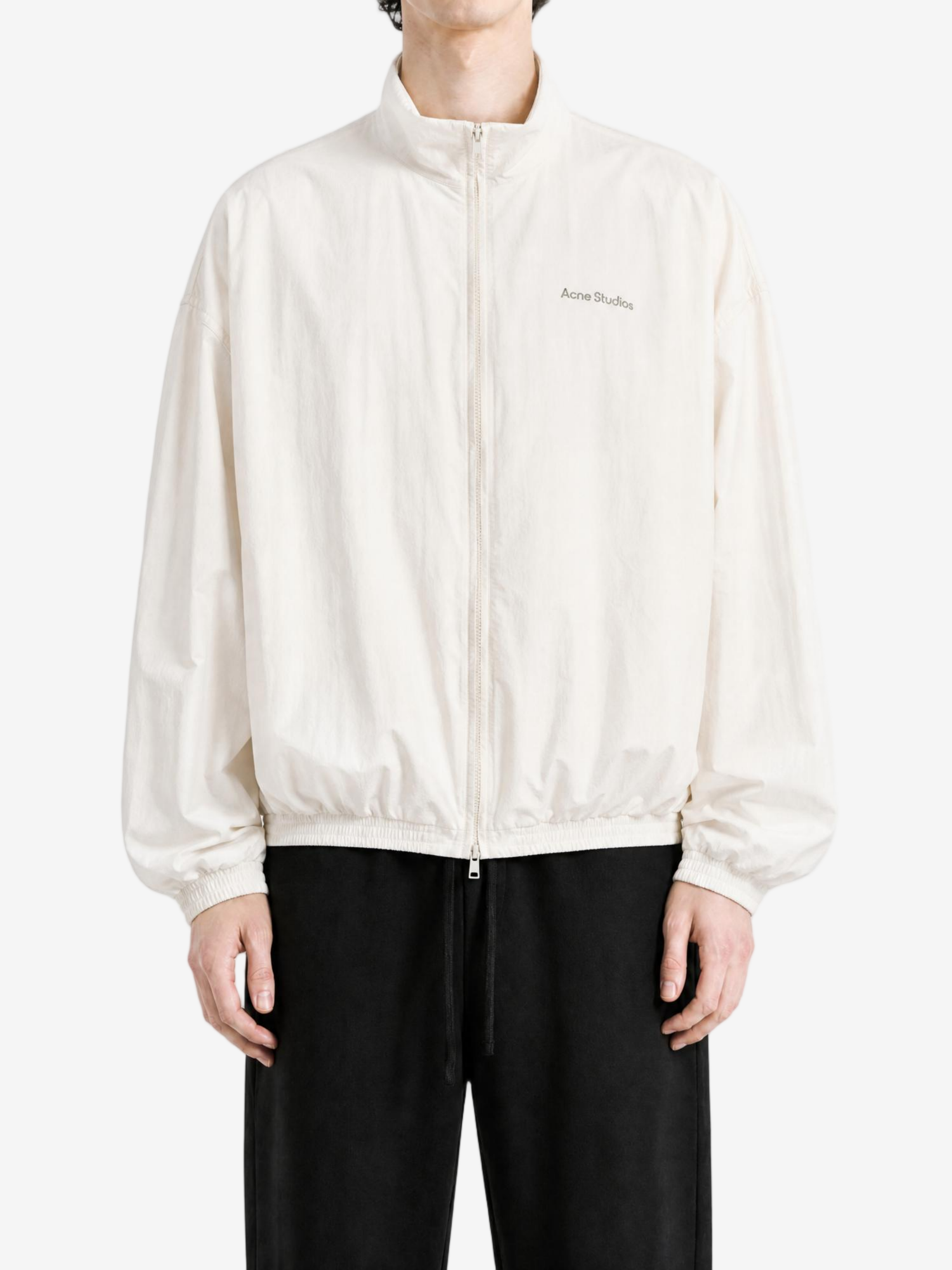 Tan jacket, full body view