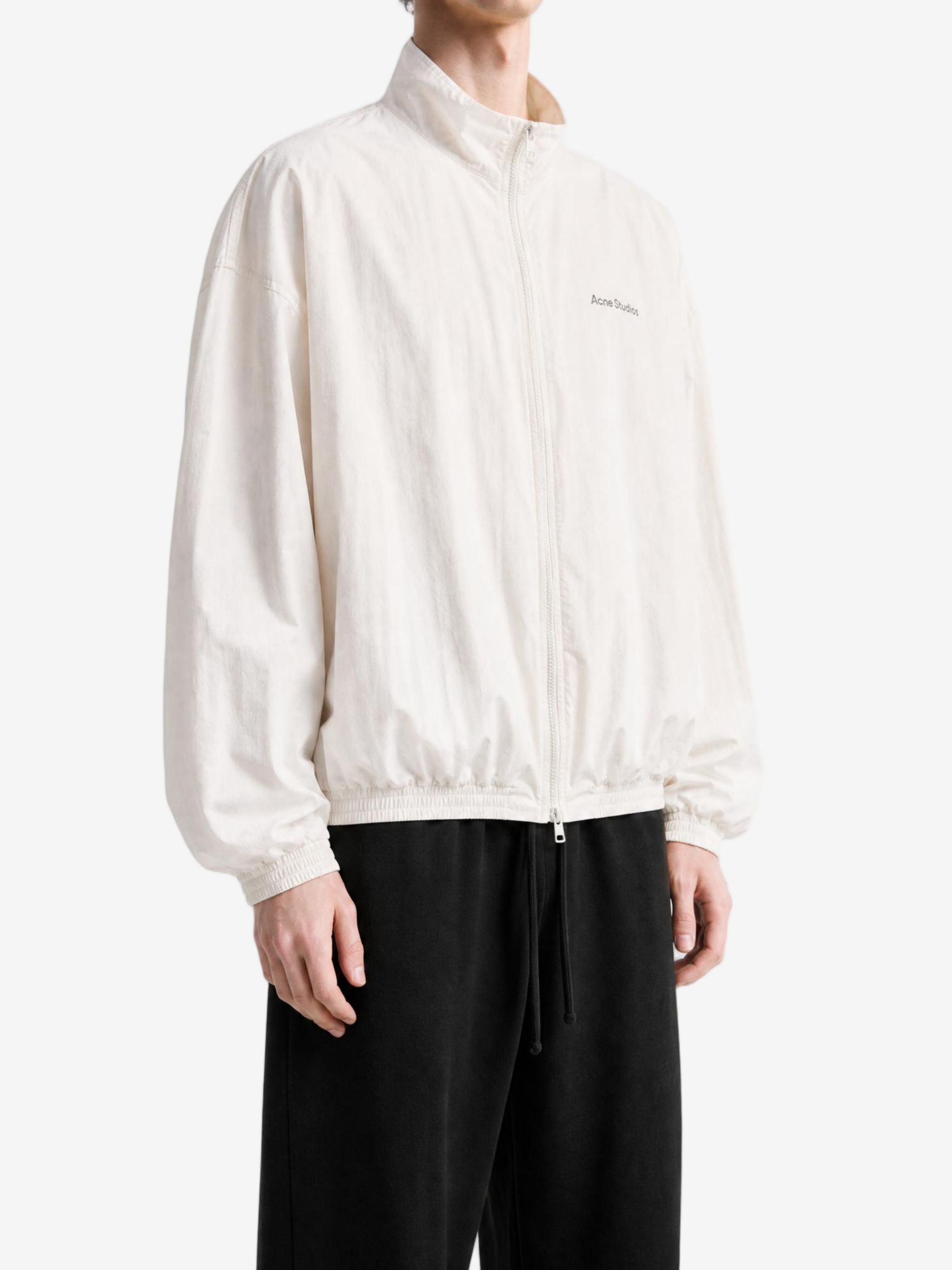Tan jacket, full body view