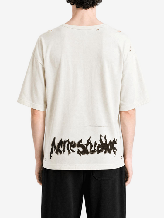 Tan t-shirt, full body view