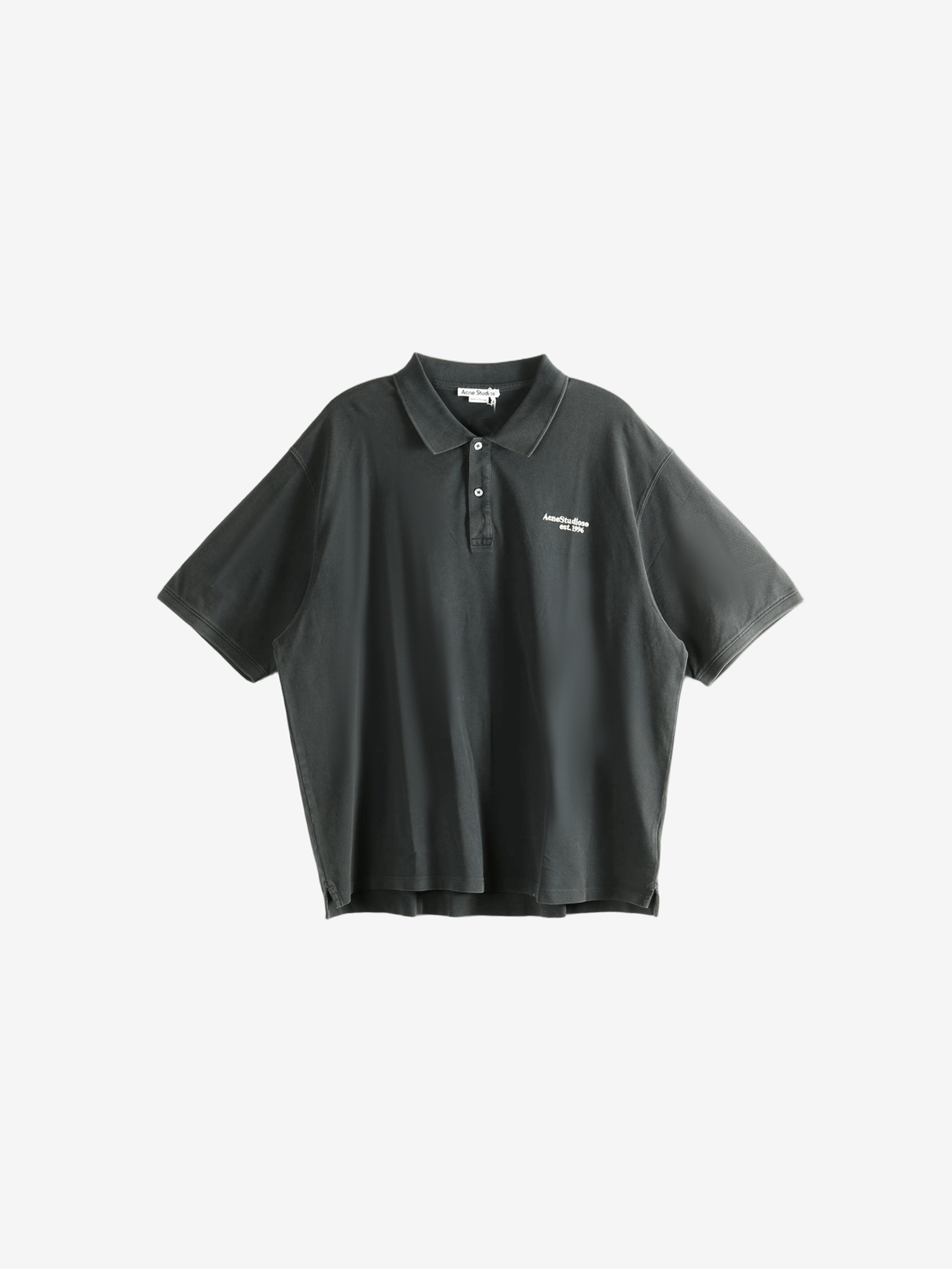 Black polo shirt,front view
