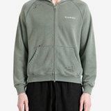 Green hoodie, full body view