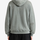 Green hoodie, full body view