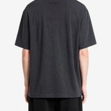 Black t-shirt, full body view