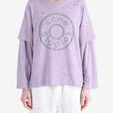 ACNE STUDIOS - Women Logo Crew Neck Long Sleeves T-shirt