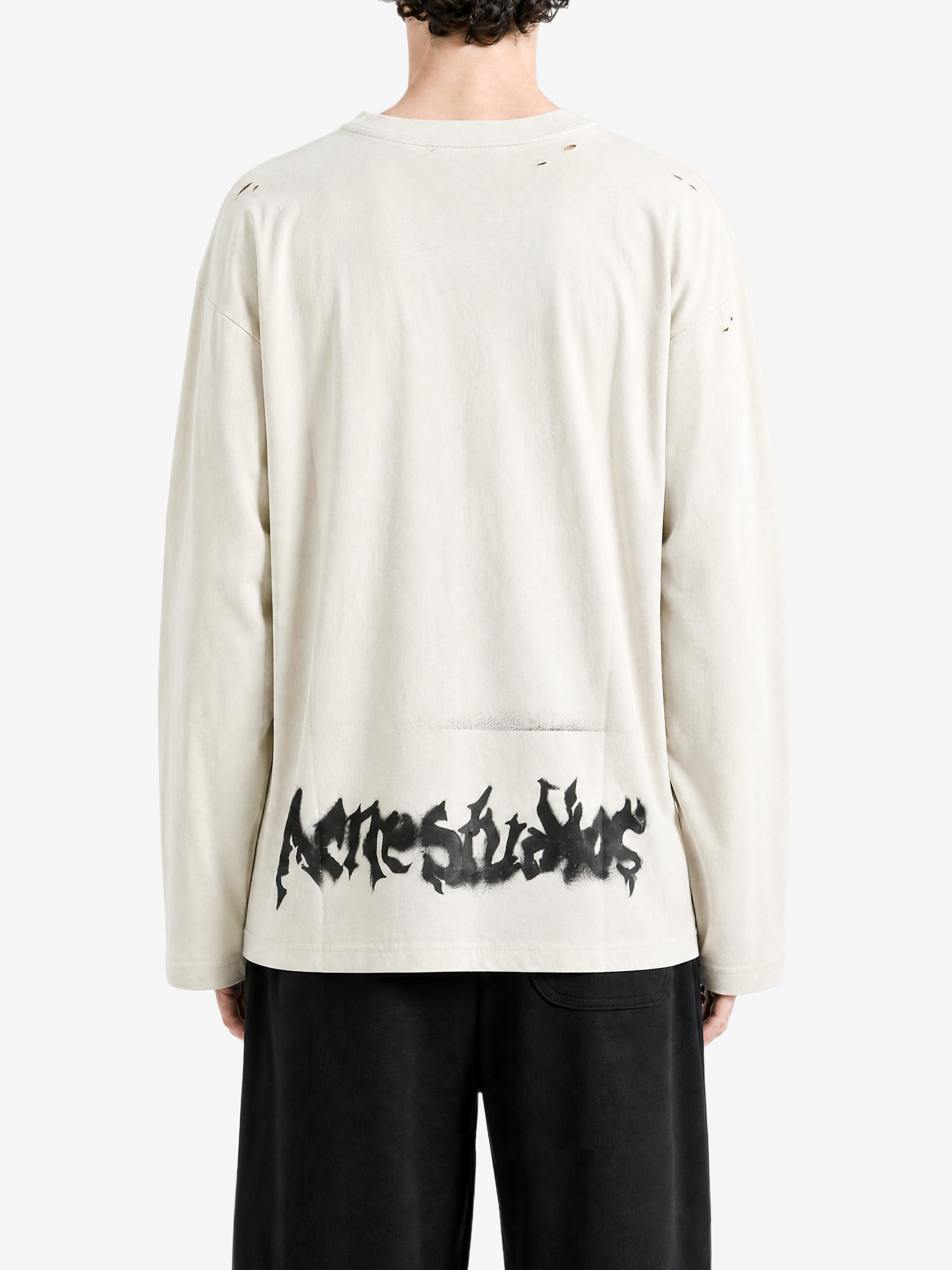 Tan t-shirt, full body view
